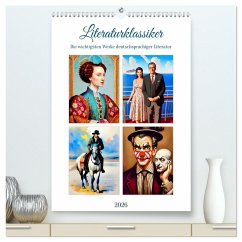 Cover Literaturklassiker (hochwertiger Premium Wandkalender 2026 DIN A2 hoch), Kunstdruck in Hochglanz
