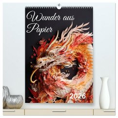 Wunder aus Papier (hochwertiger Premium Wandkalender 2026 DIN A2 hoch), Kunstdruck in Hochglanz