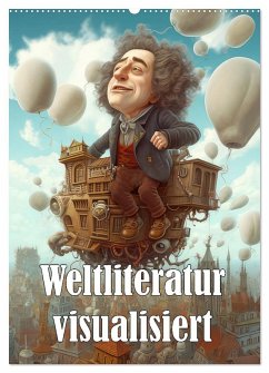 Cover Weltliteratur visualisiert (Wandkalender 2026 DIN A2 hoch), CALVENDO Monatskalender