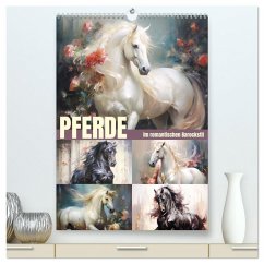 Pferde im romantischen Barockstil (hochwertiger Premium Wandkalender 2026 DIN A2 hoch), Kunstdruck in Hochglanz