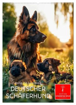 Deutscher Schäferhund - mutig und zuverlässig (Wandkalender 2026 DIN A2 hoch), CALVENDO Monatskalender