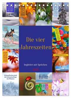 Cover Die vier Jahreszeiten begleitet mit Sprüchen (Tischkalender 2026 DIN A5 hoch), CALVENDO Monatskalender