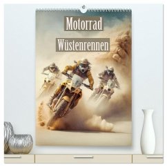 Motorrad Wüstenrennen (hochwertiger Premium Wandkalender 2026 DIN A2 hoch), Kunstdruck in Hochglanz