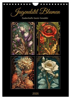 Cover Jugendstil Blumen (Wandkalender 2026 DIN A4 hoch), CALVENDO Monatskalender