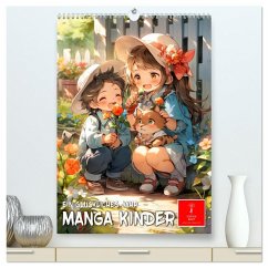 Cover Manga Kinder - ein glückliches Jahr (hochwertiger Premium Wandkalender 2026 DIN A2 hoch), Kunstdruck in Hochglanz