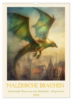 Malerische Drachen (Wandkalender 2026 DIN A3 hoch), CALVENDO Monatskalender