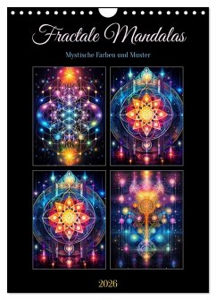 Fractale Mandalas (Wandkalender 2026 DIN A4 hoch), CALVENDO Monatskalender