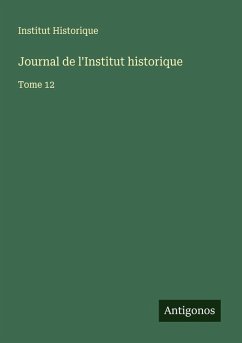 Cover Journal de l'Institut historique
