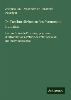 Cover De l'action divine sur les évènemens humains