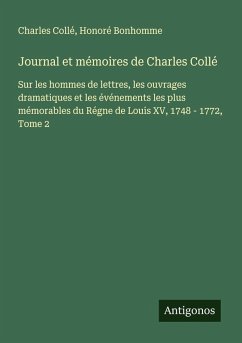 Cover Journal et mémoires de Charles Collé