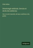 Déontologie médicale. Devoirs et droits des médecins