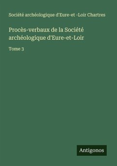 Cover Procès-verbaux de la Société archéologique d'Eure-et-Loir