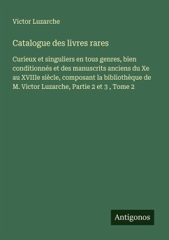 Cover Catalogue des livres rares