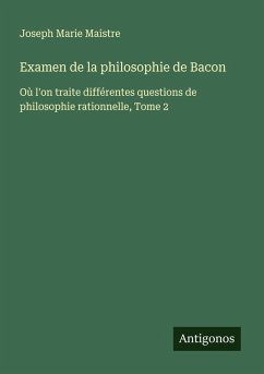 Cover Examen de la philosophie de Bacon
