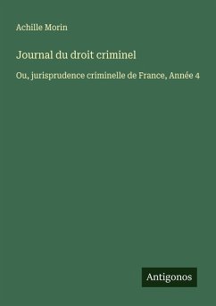 Cover Journal du droit criminel