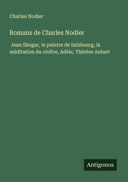 Romans de Charles Nodier