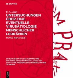 Cover Untersuchungen über eine eventuelle Virusätiologie menschlicher Leukämien (eBook, PDF)