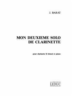 Cover BARAT JACQUES MON 2EME SOLO DE CLARINETTE CLARINETTE SIB ET PIANO