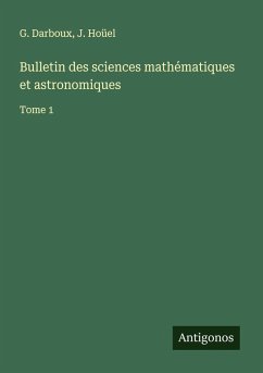 Cover Bulletin des sciences mathématiques et astronomiques