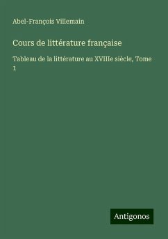 Cover Cours de littérature française