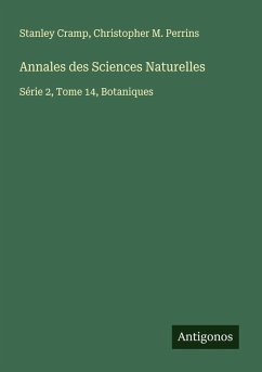 Cover Annales des Sciences Naturelles