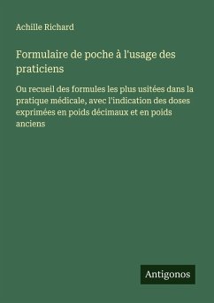 Cover Formulaire de poche à l'usage des praticiens