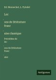 Lec¿ons de littérature franc¿aise classique