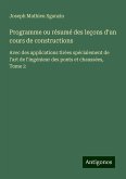 Programme ou résumé des leçons d'un cours de constructions Programme ou résumé des leçons d'un cours de constructions