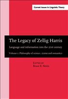 The Legacy of Zellig Harris Cover The Legacy of Zellig Harris