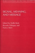 Signal, Meaning, and Message Signal, Meaning, and Message