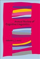 Cover Annual Review of Cognitive Linguistics