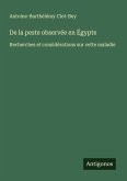 De la peste observée en Égypte