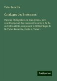 Catalogue des livres rares Catalogue des livres rares