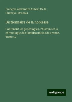 Cover Dictionnaire de la noblesse