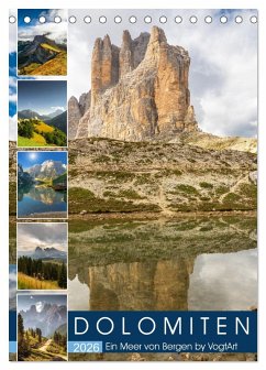 Cover Dolomiten, ein Meer aus Bergen by VogtArt (Tischkalender 2026 DIN A5 hoch), CALVENDO Monatskalender