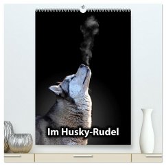Im Husky-Rudel (hochwertiger Premium Wandkalender 2026 DIN A2 hoch), Kunstdruck in Hochglanz
