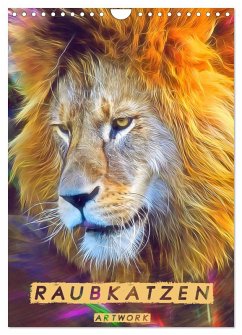Cover Raubkatzen - Artwork (Wandkalender 2026 DIN A4 hoch), CALVENDO Monatskalender