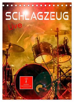 Cover Schlagzeug live (Tischkalender 2026 DIN A5 hoch), CALVENDO Monatskalender