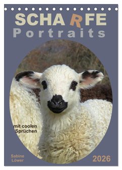 Cover Scharfe Portraits (Tischkalender 2026 DIN A5 hoch), CALVENDO Monatskalender
