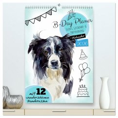 Cover B-DAY PLANER - Aquarell Hunderassen - Für Termine, Geschenke, Eventdetails & mehr (hochwertiger Premium Wandkalender 2026 DIN A2 hoch), Kunstdruck in Hochglanz