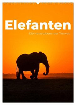 Elefanten - Die Herzeroberer der Tierwelt. (Wandkalender 2026 DIN A2 hoch), CALVENDO Monatskalender