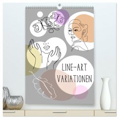 Cover Line-Art Variationen (hochwertiger Premium Wandkalender 2026 DIN A2 hoch), Kunstdruck in Hochglanz
