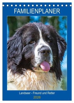 Cover Familienplaner Landseer - Freund und Retter (Tischkalender 2026 DIN A5 hoch), CALVENDO Monatskalender