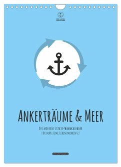 Cover hafenprinzessin: Ankerträume & Meer - Der moderne Zitate-Wandkalender für maritime Lebensmomente! (Wandkalender 2026 DIN A4 hoch), CALVENDO Monatskalender