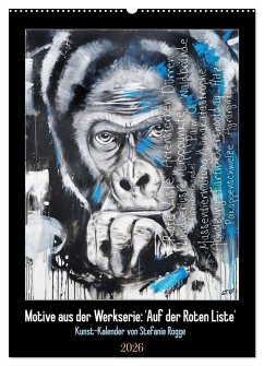 Cover Gemälde der Werkserie: Auf der Roten Liste (Wandkalender 2026 DIN A2 hoch), CALVENDO Monatskalender