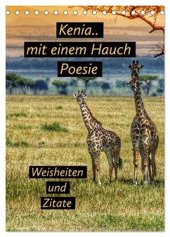 Cover Kenia..mit einem Hauch Poesie - Weisheiten und Zitate (Tischkalender 2026 DIN A5 hoch), CALVENDO Monatskalender