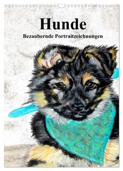 Hunde - Bezaubernde Portraitzeichnungen (Wandkalender 2026 DIN A3 hoch), CALVENDO Monatskalender