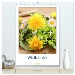 Essbare Wildkräuter (hochwertiger Premium Wandkalender 2026 DIN A2 hoch), Kunstdruck in Hochglanz Essbare Wildkräuter (hochwertiger Premium Wandkalender 2026 DIN A2 hoch), Kunstdruck in Hochglanz