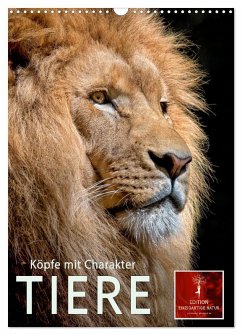 Tiere - Köpfe mit Charakter (Wandkalender 2026 DIN A3 hoch), CALVENDO Monatskalender Cover Tiere - Köpfe mit Charakter (Wandkalender 2026 DIN A3 hoch), CALVENDO Monatskalender
