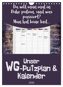 Gothic WG-Putzplan & Kalender 2026 (Wandkalender 2026 DIN A4 hoch), CALVENDO Monatskalender